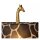 Stoff Tischleuchte Giraffe Gold Braun E27 60,5 cm groß