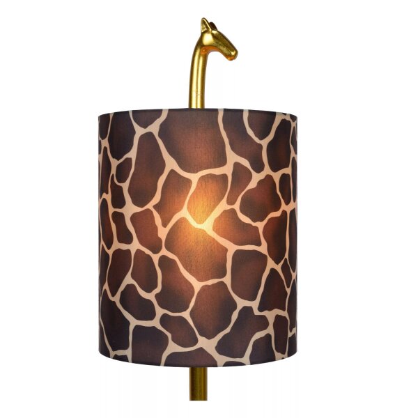 Stoff Stehleuchte Giraffe Gold Braun E27 160 cm groß