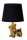 Porzellan Tischleuchte Gold Stoff 31,5 cm E14 blendarm