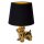 Porzellan Tischleuchte Gold Stoff 31,5 cm E14 blendarm