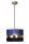 Stilvolle Pendelleuchte Stoff Blau Gold E27 Ø30 cm rund