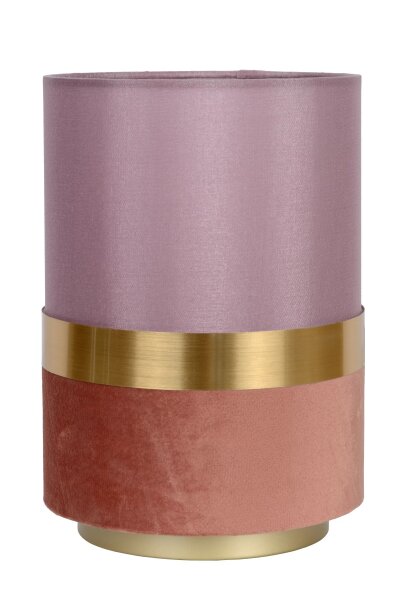 Elegante Tischlampe Stoff Pink Gold E14 22 cm Vintage