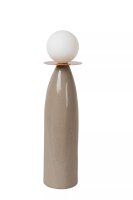Tischlampe Porzellan Glas Grau Weiß 48,8 cm G9...