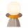 Tischlampe Porzellan Glas Grau Weiß 48,8 cm G9 wohnlich