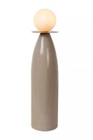Tischlampe Porzellan Glas Grau Weiß 53 cm G9...