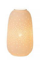 Dekorative Tischlampe Porzellan Weiß E14 24,1 cm klein