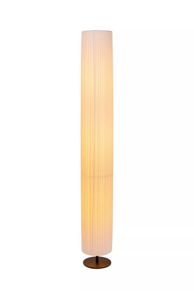 Runde Stehleuchte Stoffschirm Weiß E27 160 cm 3-flammig