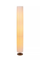 Runde Stehleuchte Stoffschirm Wei&szlig; E27 160 cm 3-flammig