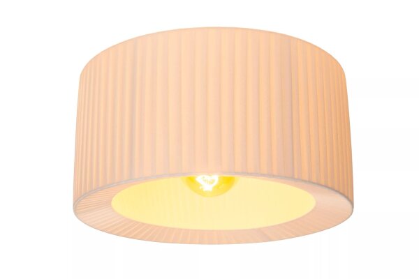 Gemütliche Deckenlampe Stoff Weiß Ø40 cm E27 bis 40 W