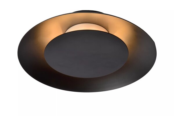 LED Deckenleuchte Metall Schwarz Ø21 cm rund 2700 K