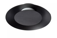 LED Deckenleuchte Metall Schwarz Ø21 cm rund 2700 K