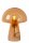Pilz Tischlampe Glas Orange 28 cm klein E27 Retro