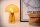 Pilz Tischlampe Glas Orange 28 cm klein E27 Retro