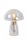 Pilz Tischlampe Glas Klar 28 cm klein E27 Retro Design