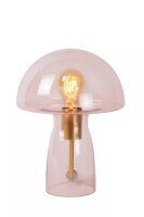 Pilz Tischlampe Pink 28 cm klein E27 bis 60 W Retro
