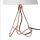 Tischleuchte Stoff Weiß Kupfer E14 H:30 cm blendarm
