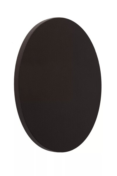 LED Wandlampe Leder Braun Ø14 cm rund 2700 K indirekt