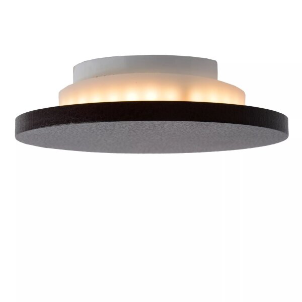 LED Wandlampe Leder Braun Ø14 cm rund 2700 K indirekt