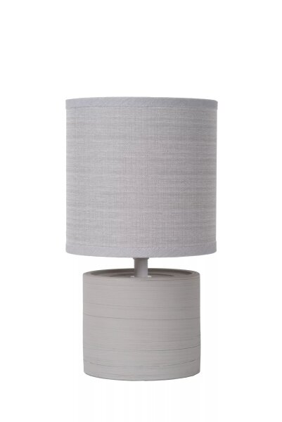 Blendarme Tischlampe Keramik Stoff Grau E14 26 cm klein
