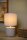 Blendarme Tischlampe Keramik Stoff Grau E14 26 cm klein