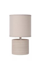 Blendarme Tischlampe Keramik Stoff Beige E14 26 cm