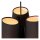 Hängelampe Stoff Schwarz E27 3-flmg Ø34 cm blendarm