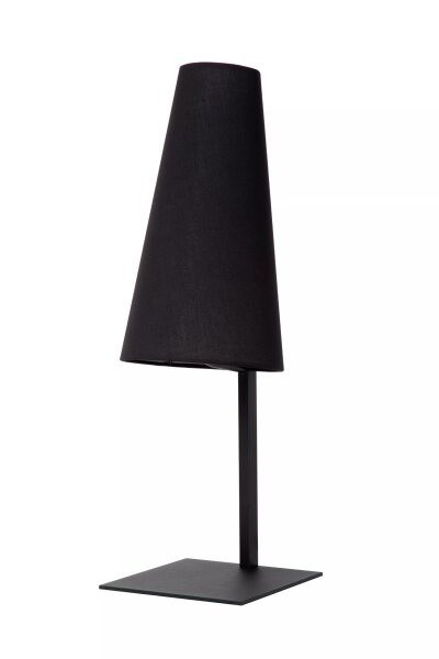 Große Tischleuchte Stoff Schwarz 56 cm E27 blendarm