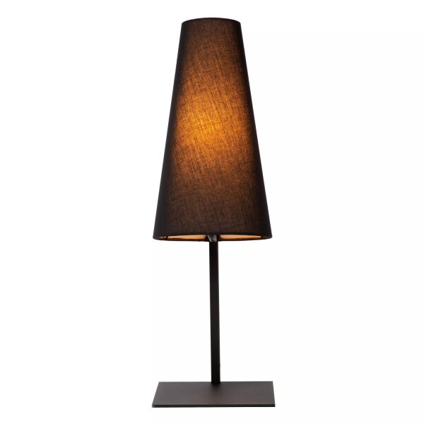 Große Tischleuchte Stoff Schwarz 56 cm E27 blendarm