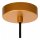 Pendelleuchte Glas Stoff Beige Ø24 cm E27 Doppelschirm