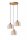 Pendelleuchte Glas Stoff Beige B:46,5 cm E27 3-flammig