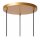 Pendelleuchte Glas Stoff Beige B:46,5 cm E27 3-flammig
