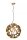 Stilvolle Pendelleuchte Metall Kugel Gold Ø40 cm E27