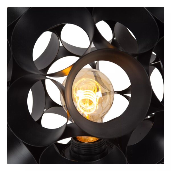 Elegante Tischlampe Metall Schwarz E27 29,2 cm Modern