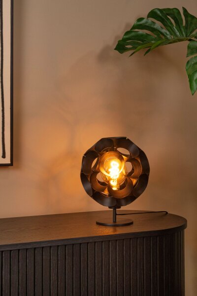 Elegante Tischlampe Metall Schwarz E27 29,2 cm Modern