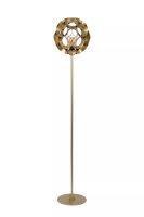 Stehlampe Metall Kugel Gold E27 H:149 cm elegant Modern
