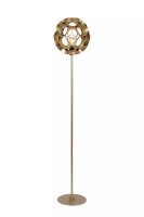 Stehlampe Metall Kugel Gold E27 H:149 cm elegant Modern