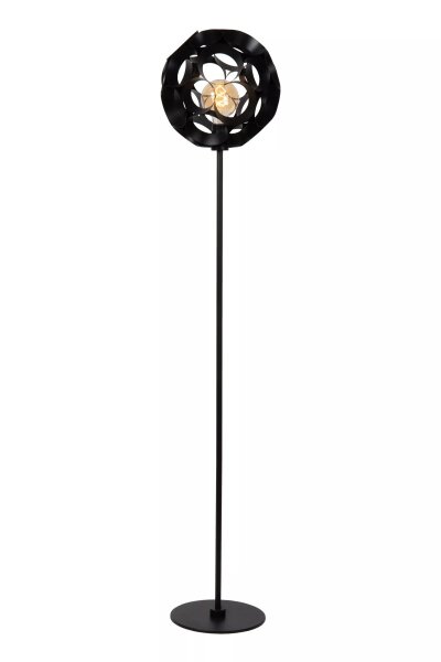 Stehlampe Metall Schwarz E27 H:149 cm elegant Modern