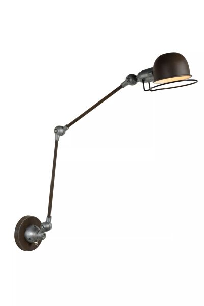 Wandspot Industrial Rostbraun T:68 cm E14 Knickgelenk