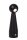 LED Akku Tischlampe Schwarz Schalter Kegel 22 cm 2700 K