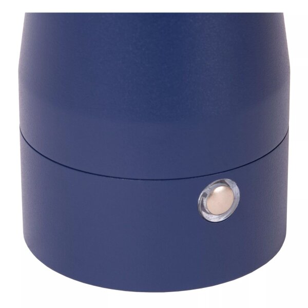LED Akku Tischlampe Blau Schalter Kegel 22 cm 2700 K