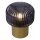 Tischlampe Rauchglas geriffelt Metall Gold 18 cm E14