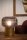 Tischlampe Rauchglas geriffelt Metall Gold 18 cm E14