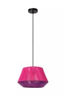 Runde Hängeleuchte Pink Stoff Metall E27 Ø30...