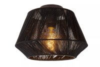 Blendarme Deckenlampe Stoff Schwarz Ø30 cm rund E27