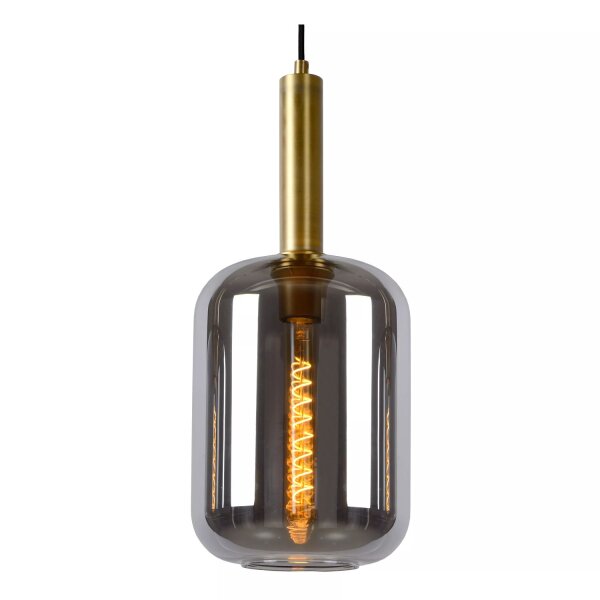 Pendelleuchte Rauchglas Metall 110 cm lang 3-flmg E27