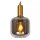 Pendelleuchte Rauchglas Metall Gold Schwarz Ø16 cm E27