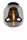 Runde Deckenlampe Rauchglas Metall Schwarz E27 Ø25