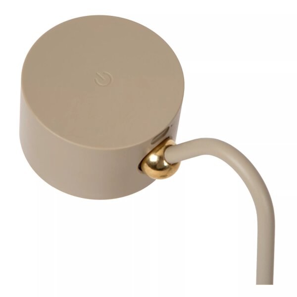 LED Akku Tischlampe dimmbar Taupe 36 cm 2700-5700 K