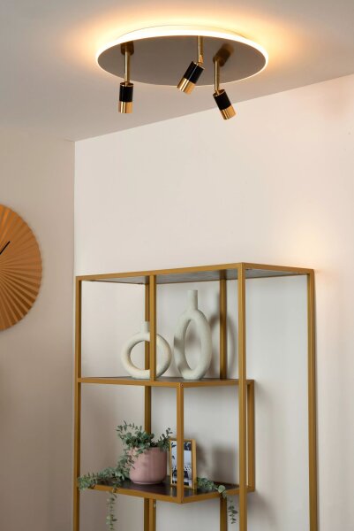 LED Deckenleuchte dimmbar in Gold Ø48 cm 2500-3000 K