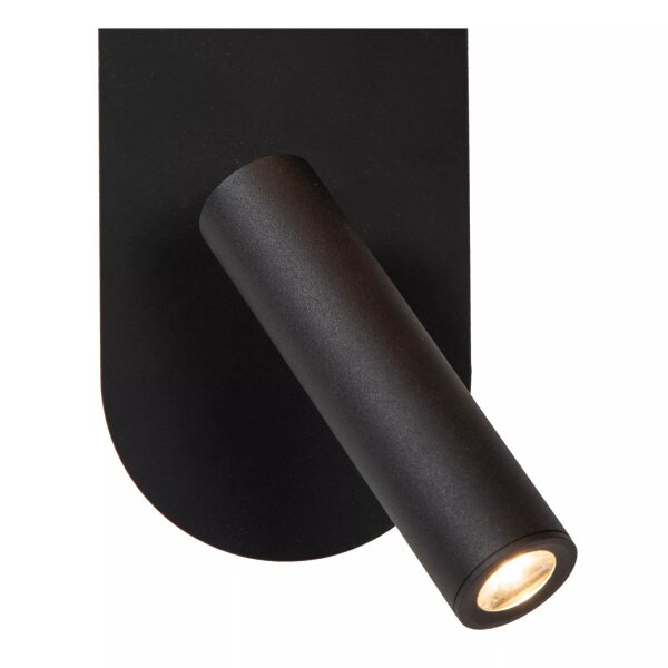 LED Wandleuchte Holz Glas Schwarz flexibel G9 H:32 cm